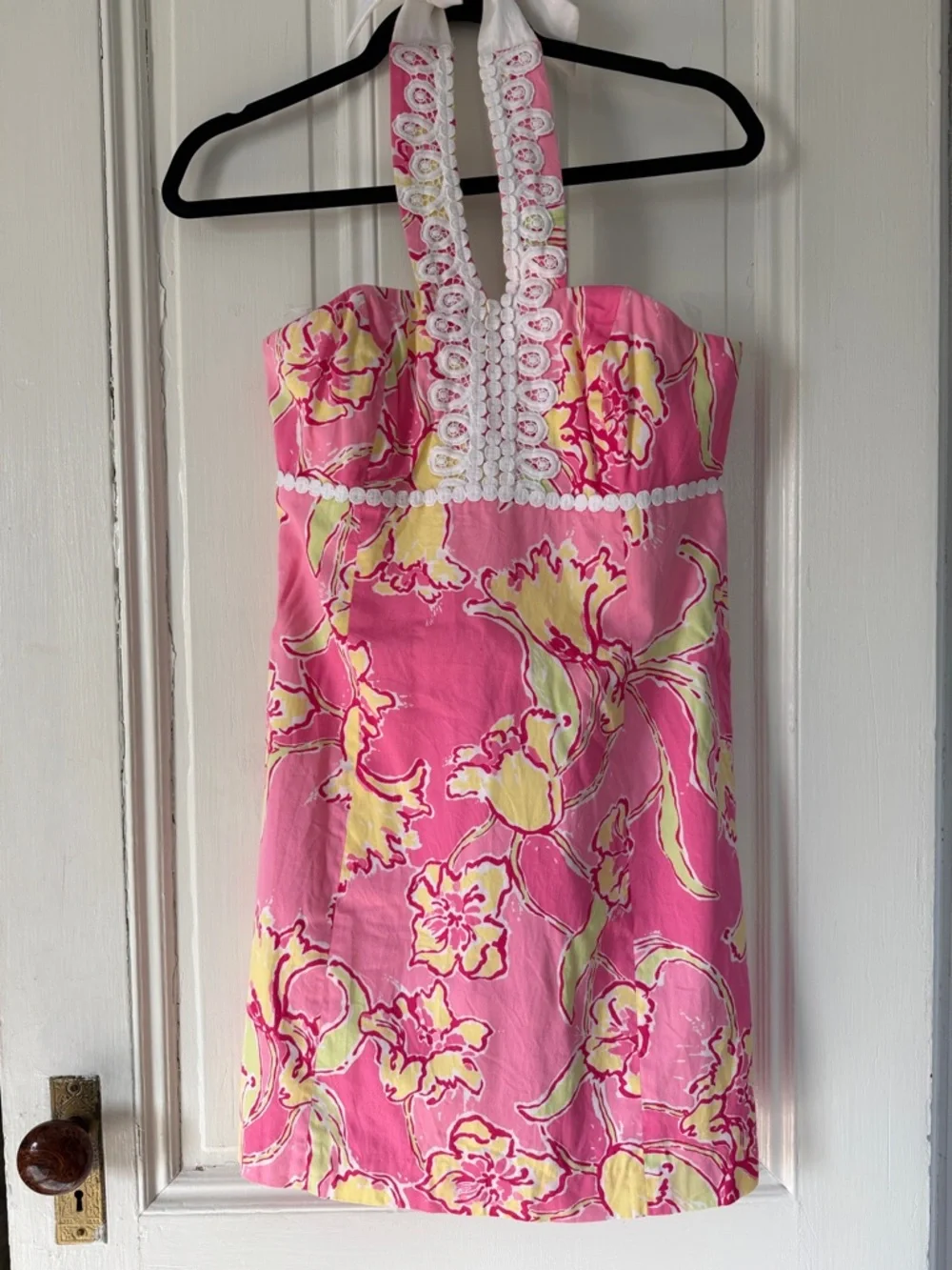 Lilly Pulitzer Isabel Halter dress in Hotty Pink Day Lily - Picture 3 of 6